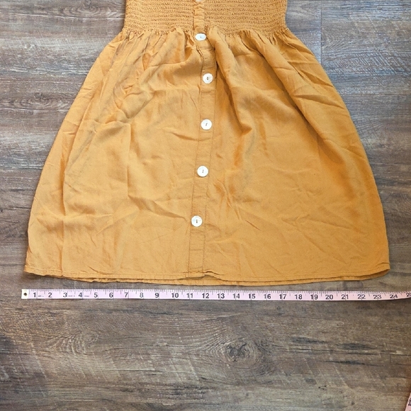 Derek Heart Mustard Yellow Strapless Top Size Medium - Picture 5 of 7